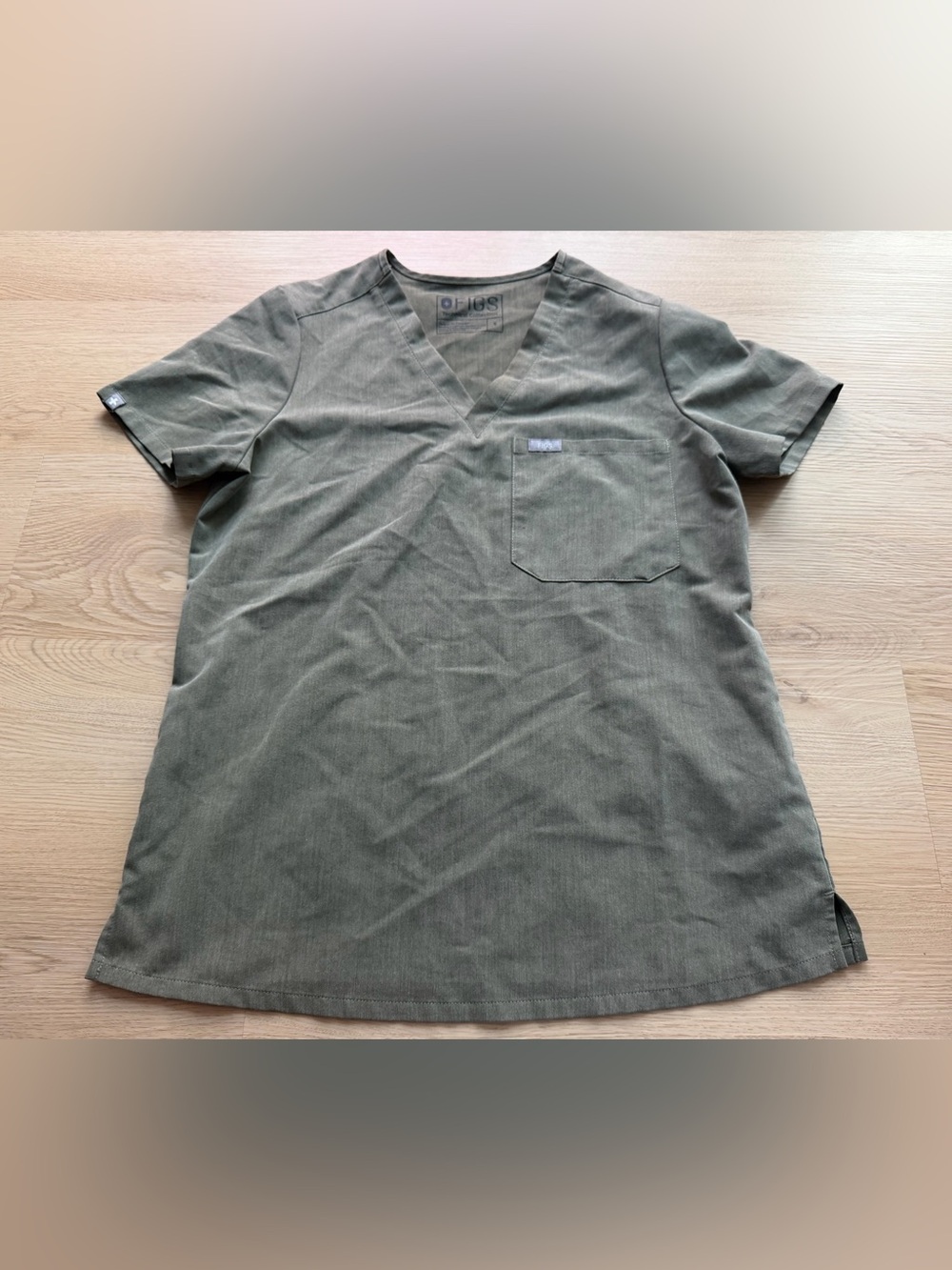 FIGS Catarina One-Pocket Scrub Top Womens Size S Green